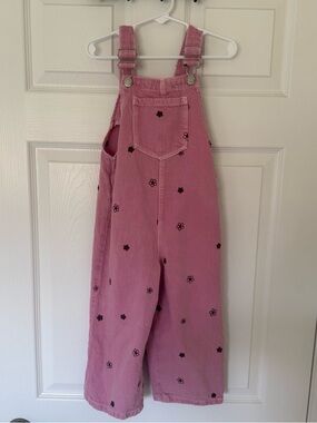 Zara Pink Denim Overalls
